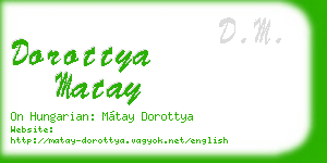 dorottya matay business card