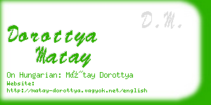 dorottya matay business card